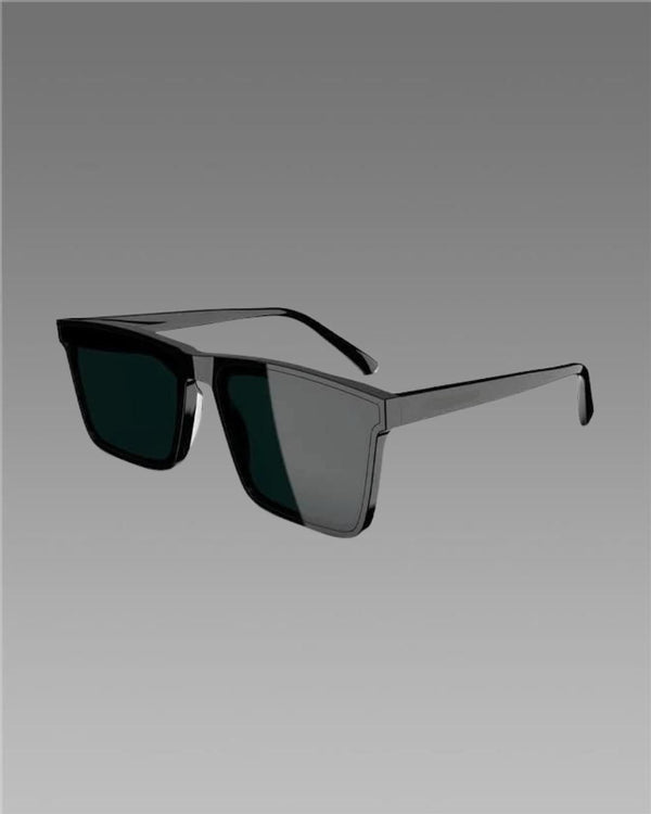 Retro Square Black Lightweight UV Protection Non-Polarized Sunglasses