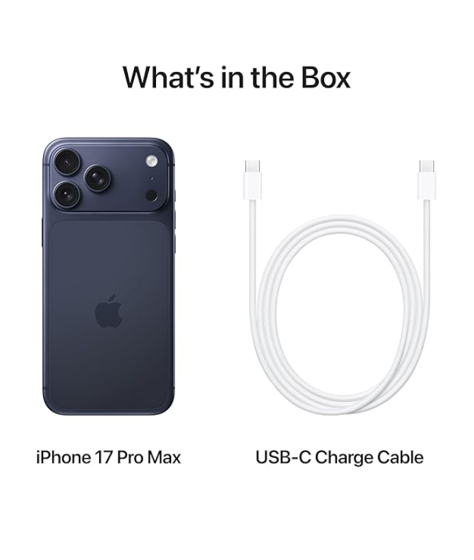 iPhone 17 Pro Max 256 GB: 17.42 cm (6.9″) Display with Promotion, A19 Pro Chip, Best Battery Life in Any iPhone Ever, Pro Fusion Camera System, Center Stage Front Camera; Deep Blue