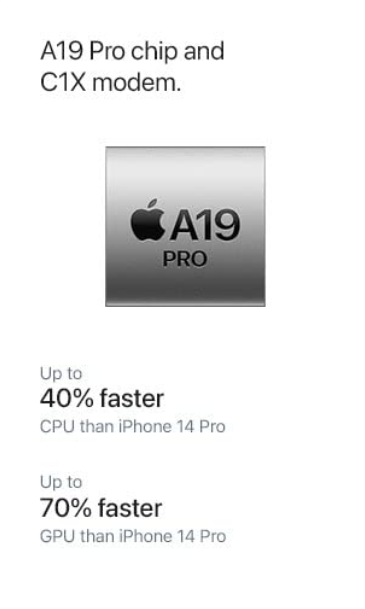 iPhone Air 256 GB: Thinnest iPhone Ever, 16.63 cm (6.5″) Display with Promotion up to 120Hz, Powerful A19 Pro Chip, Center Stage Front Camera, All-Day Battery Life; Sky Blue