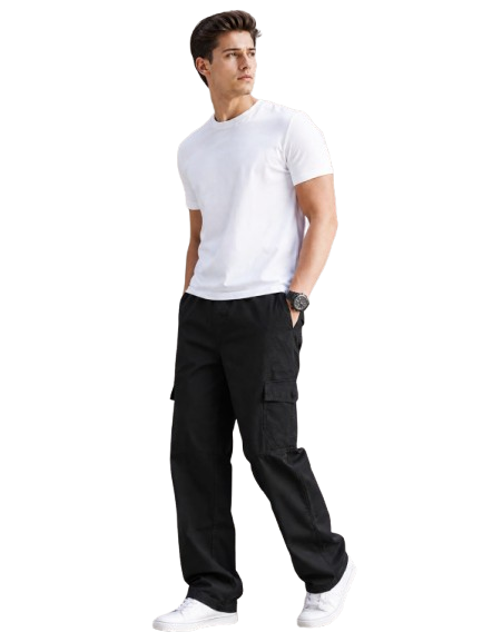 Men's cargo pure cotton pant