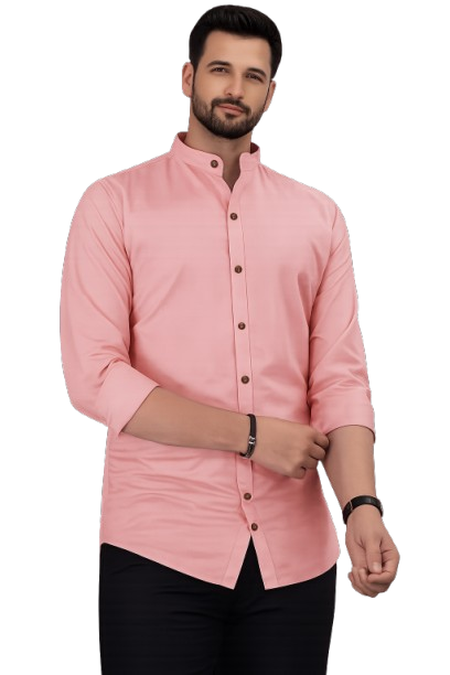Peach Slim Fit Formal Shirt