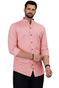 Peach Slim Fit Formal Shirt