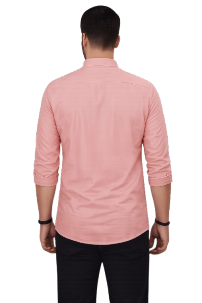 Peach Slim Fit Formal Shirt
