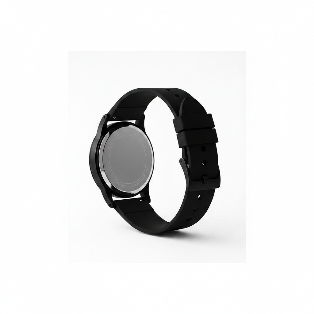 Premium Men's Analog Watch - Black Alloy Case with Silicon Strap